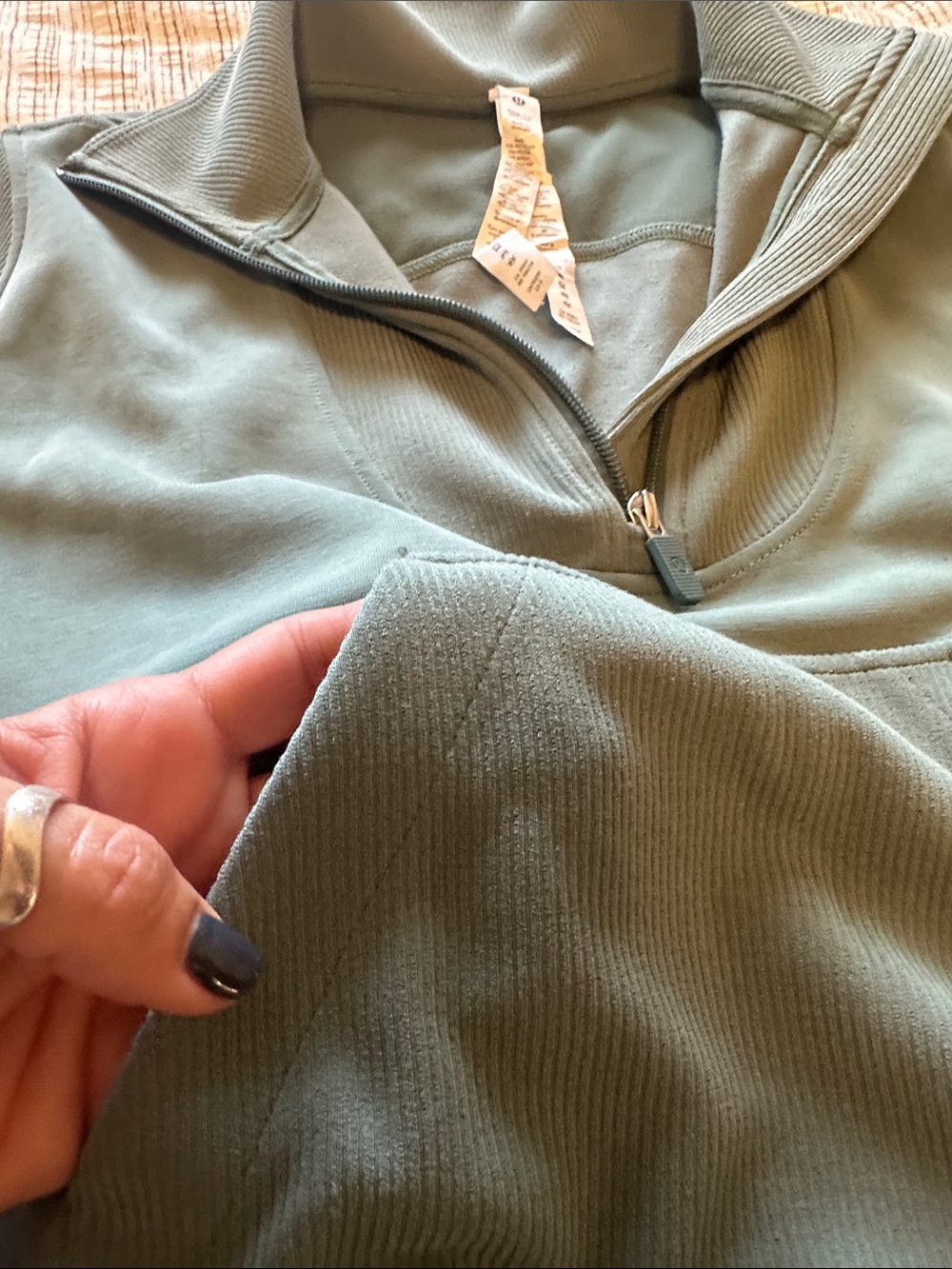 lululemon athletica Coastal Sage Green Half-Zip Pullover - Picture 8 of 10